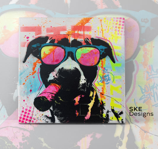 Toile Pop Art DOGGY 50x50cm