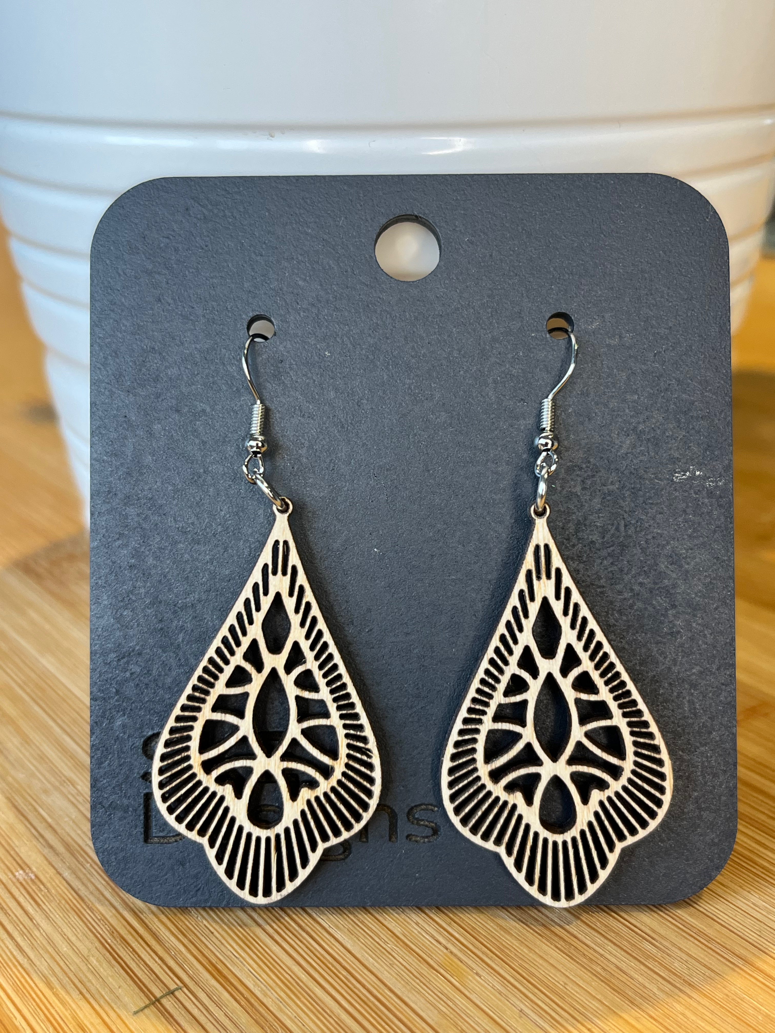 Boucles d'oreilles en forme de goutte (mandala)