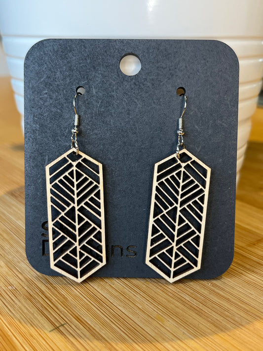 Boucles d'oreilles rectangulaires