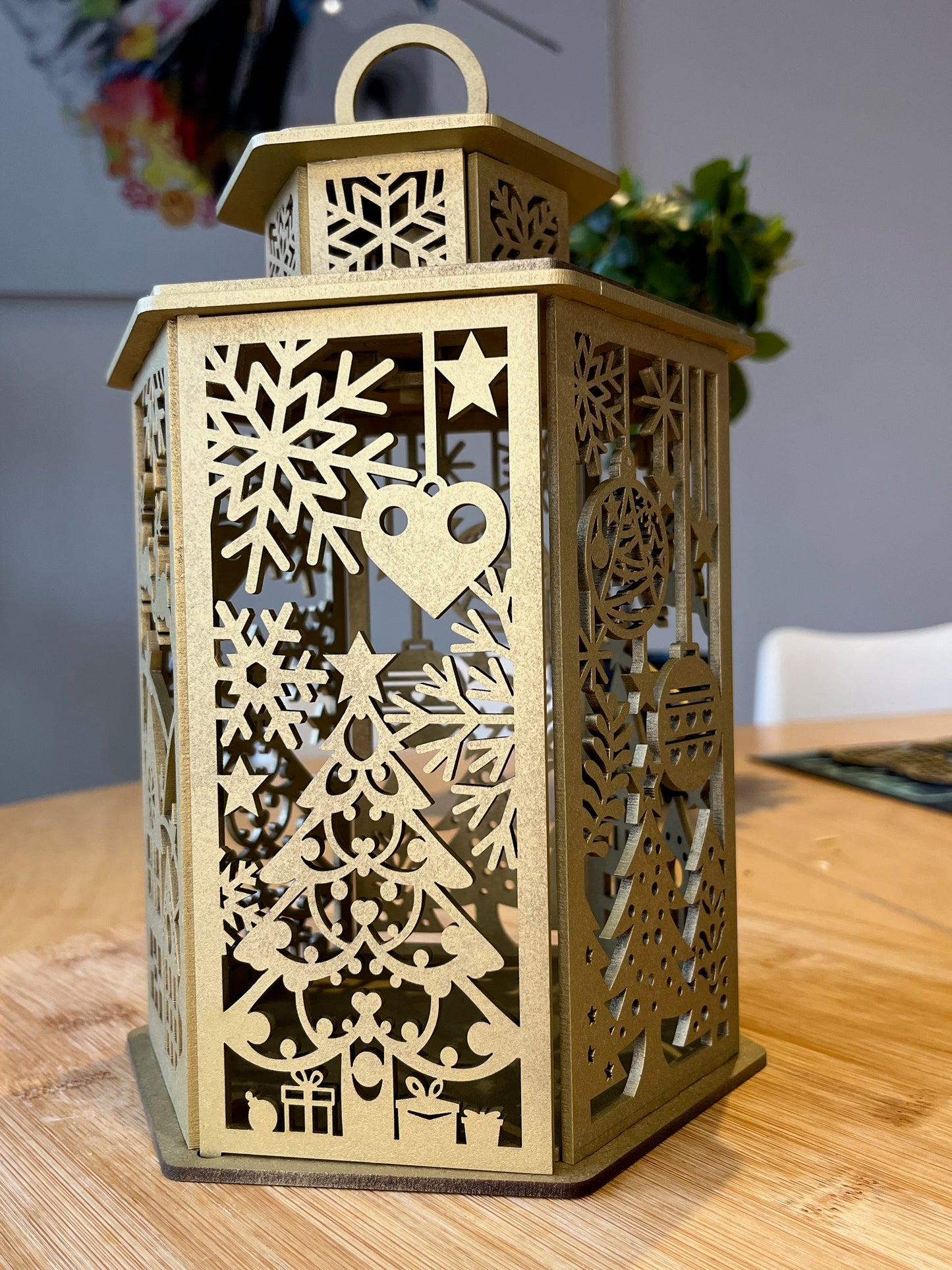 Décoration de Noël - Bougeoir doré