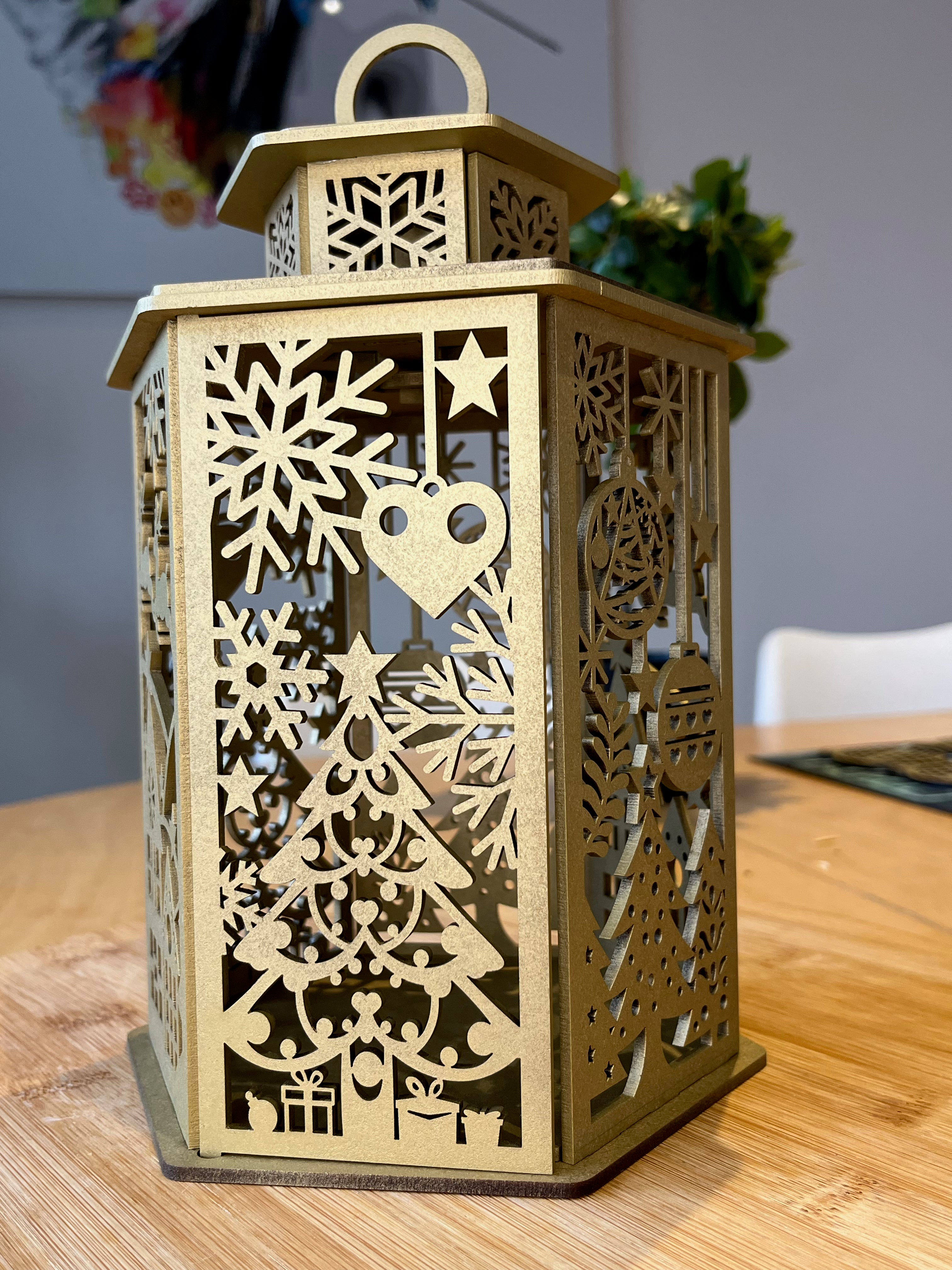 Décoration de Noël - Bougeoir doré