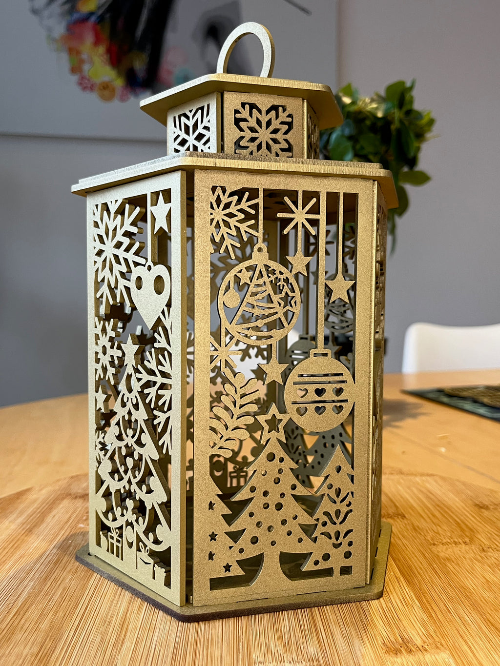 Décoration de Noël - Bougeoir doré