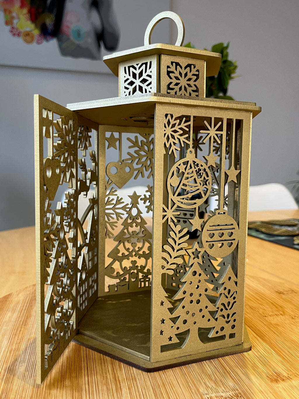 Décoration de Noël - Bougeoir doré