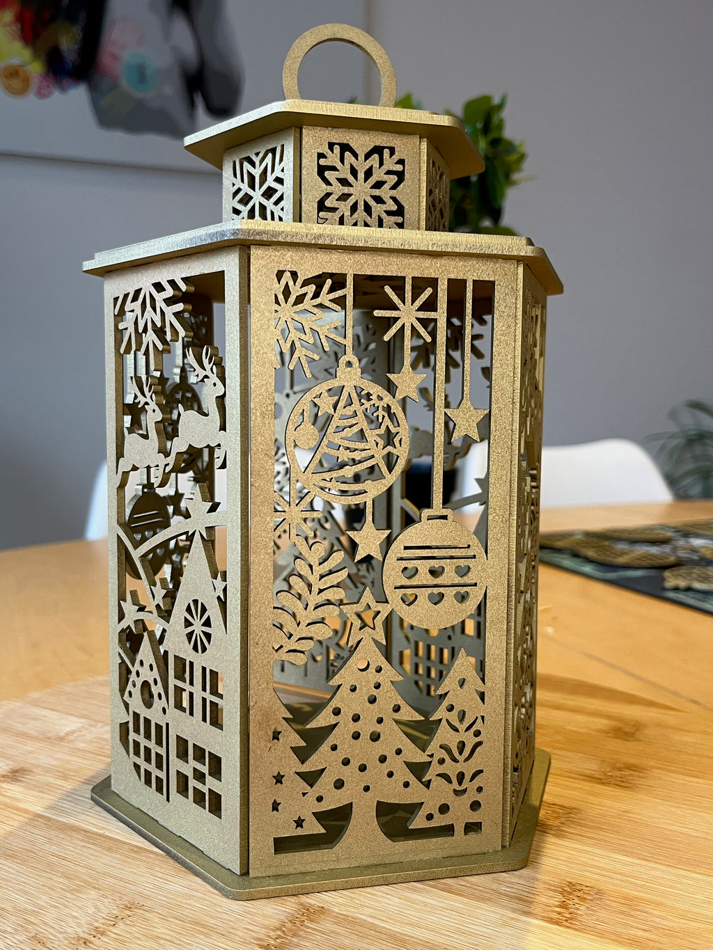 Décoration de Noël - Bougeoir doré