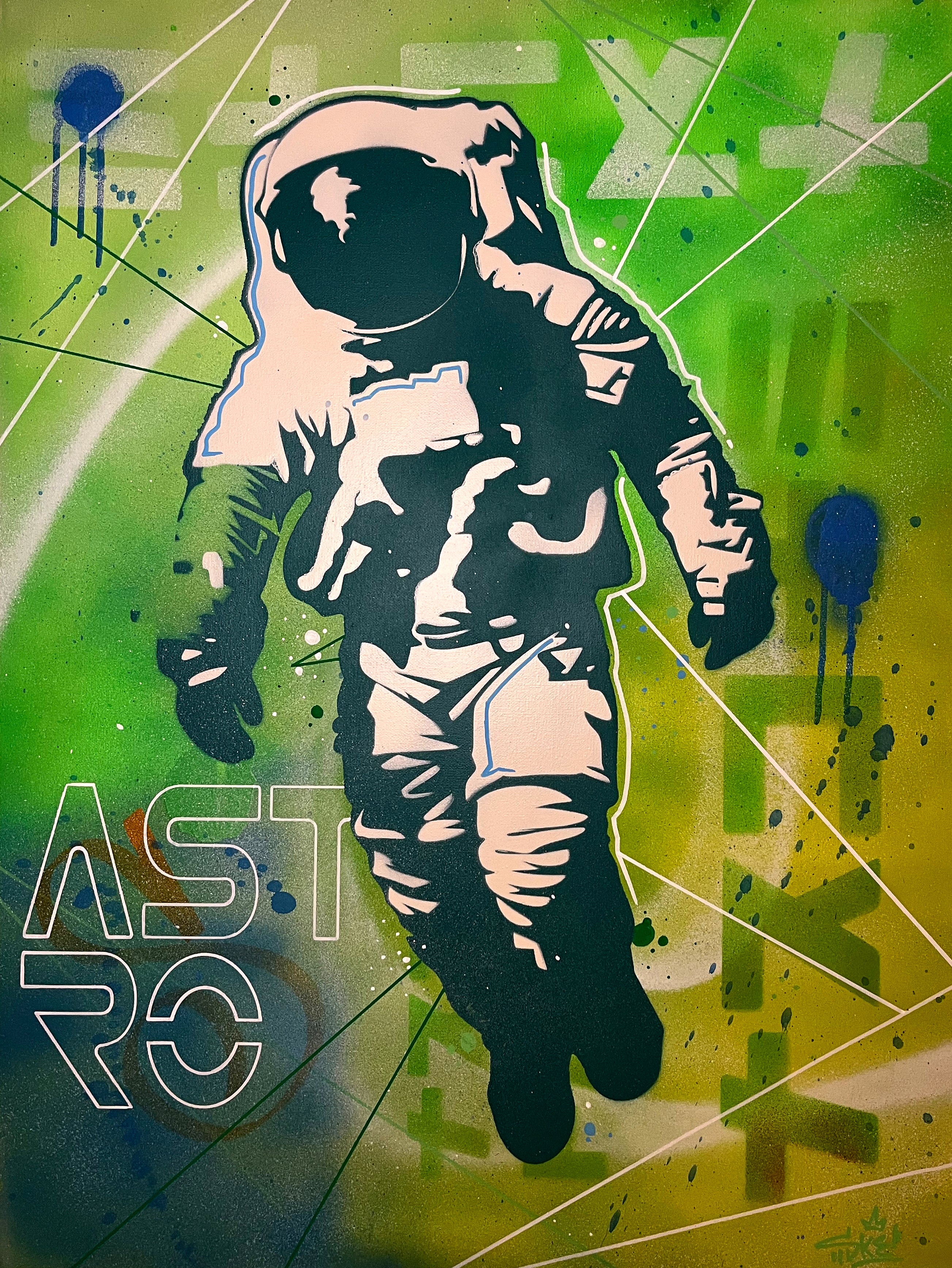 ASTRO - l'astronaute pop art 60x80