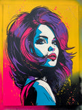 Pop art woman face 60x80