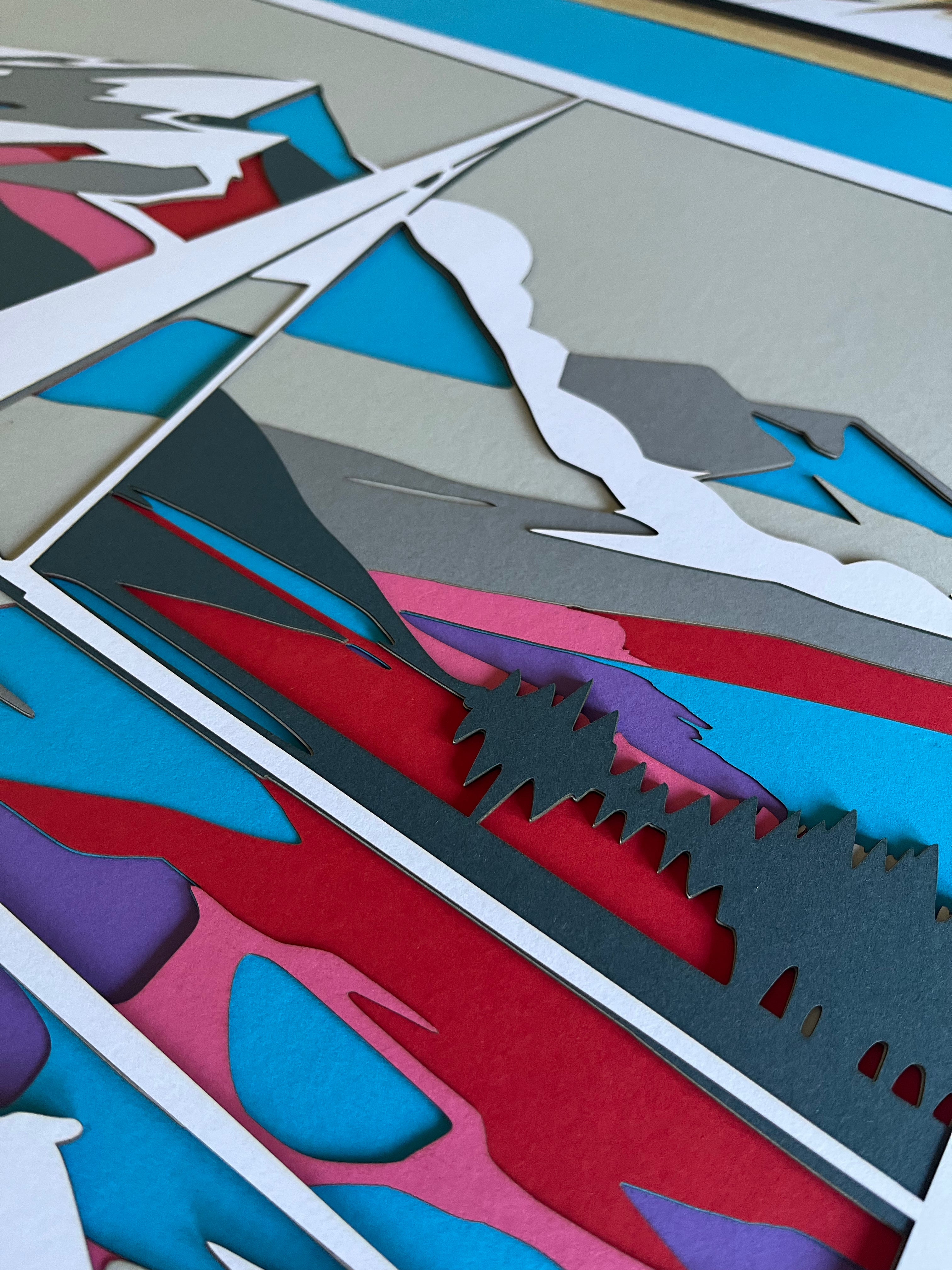 Voilier encadré 70x70cm