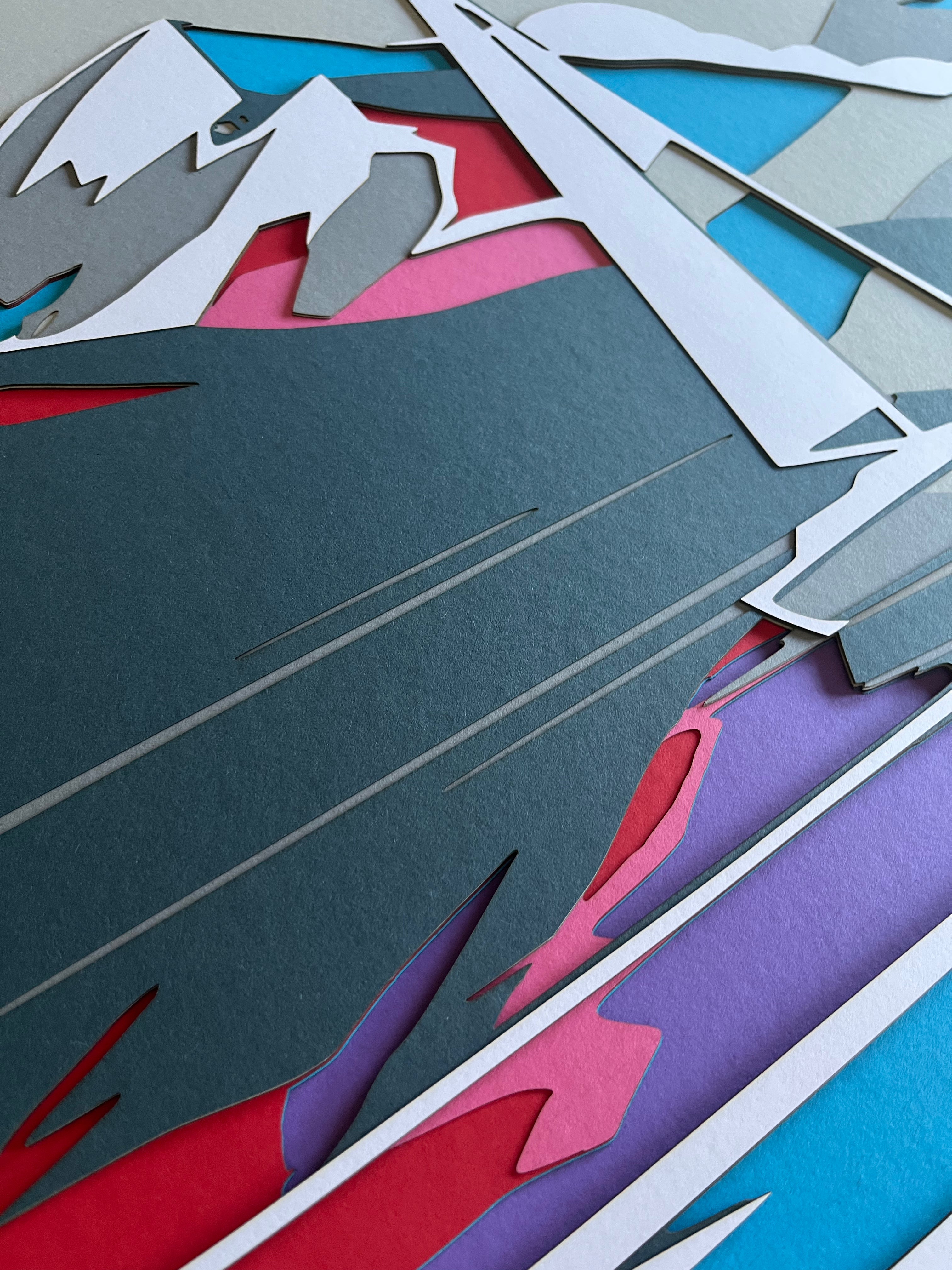 Voilier encadré 70x70cm