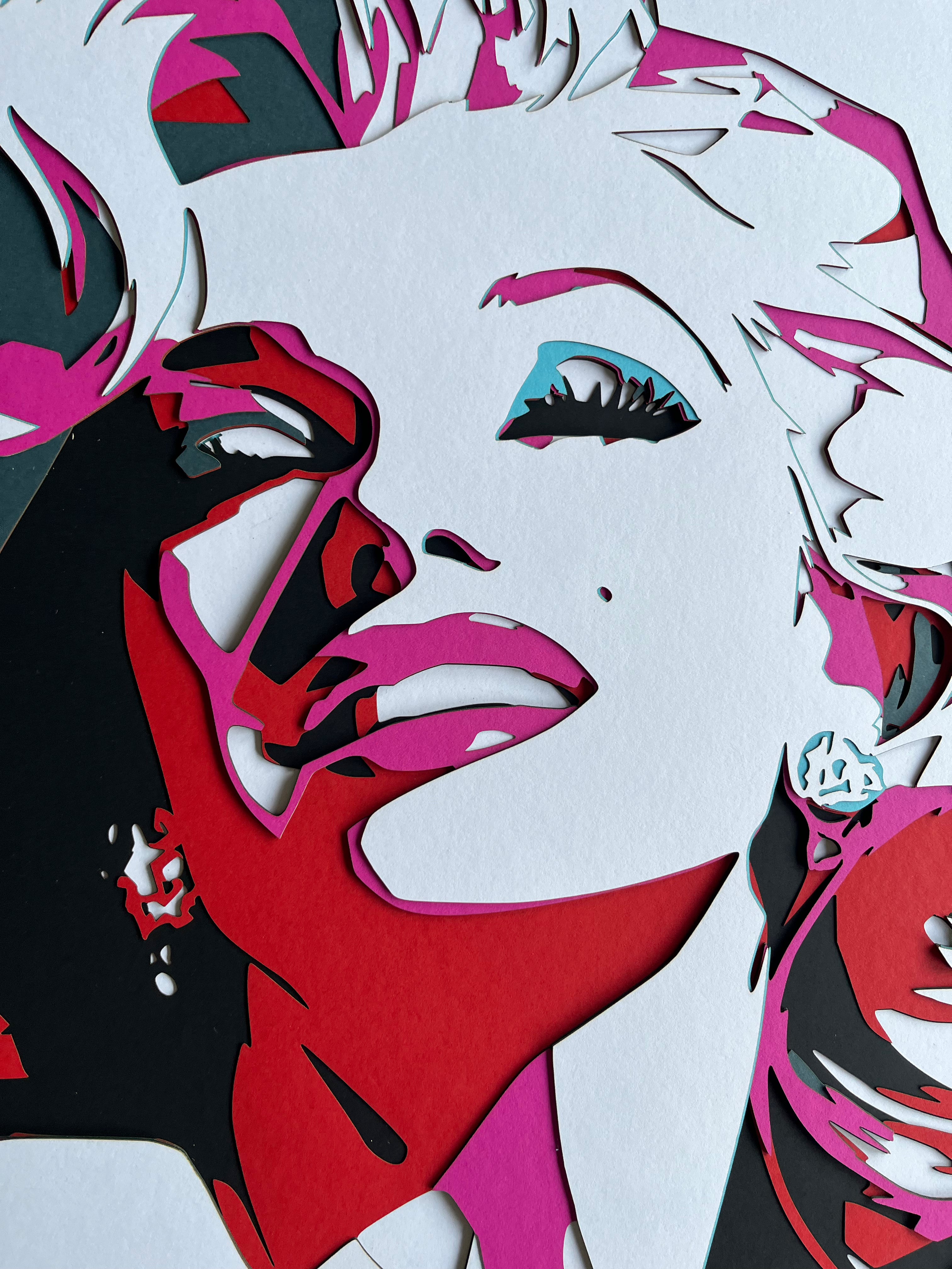 Portrait Marilyn Monroe encadré 70x70cm