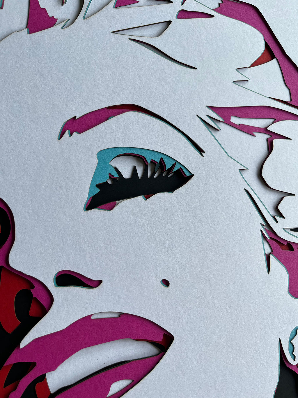 Portrait Marilyn Monroe encadré 70x70cm