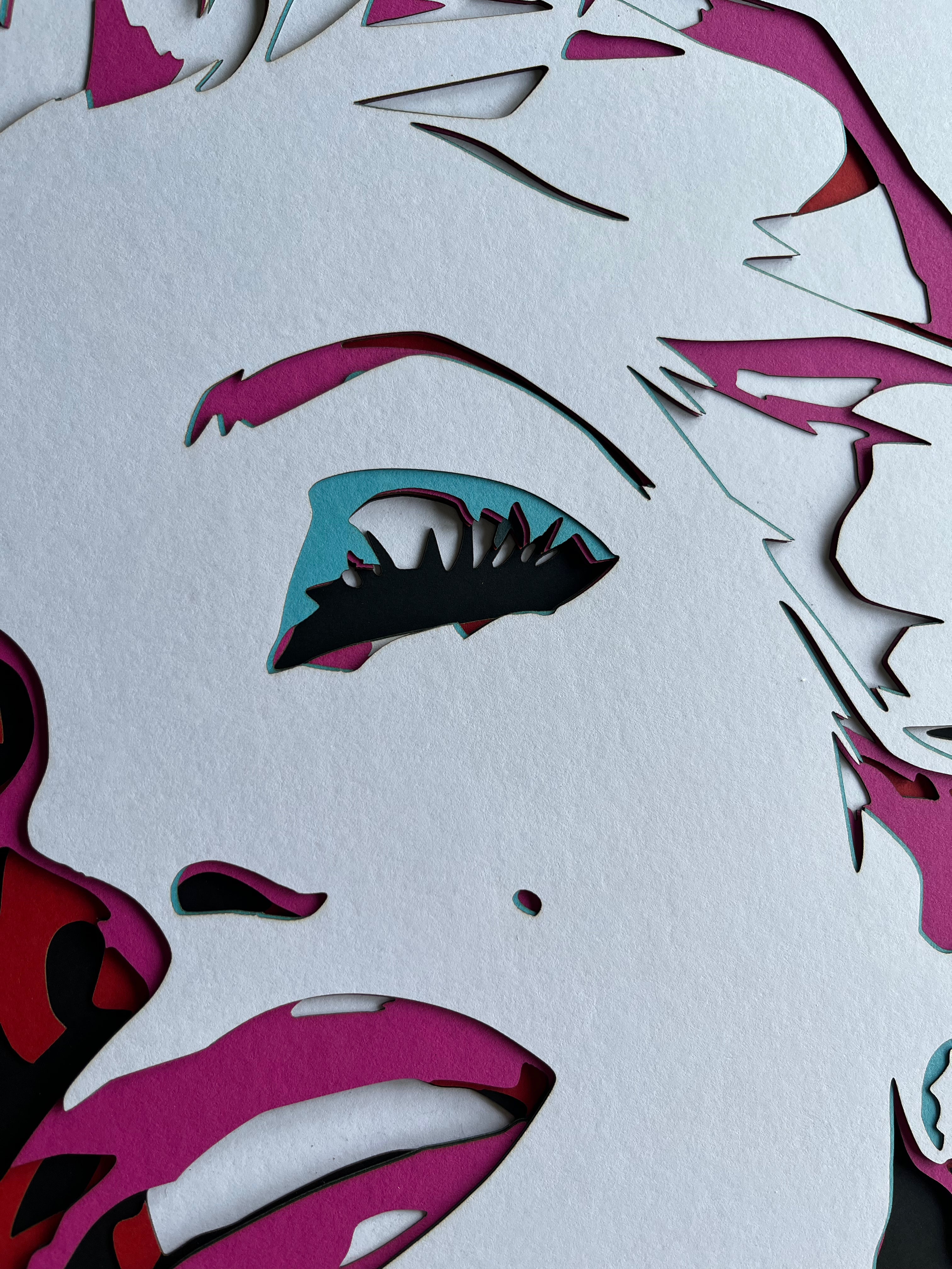 Portrait Marilyn Monroe encadré 70x70cm