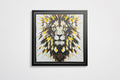 Tête de lion encadré 70x70cm