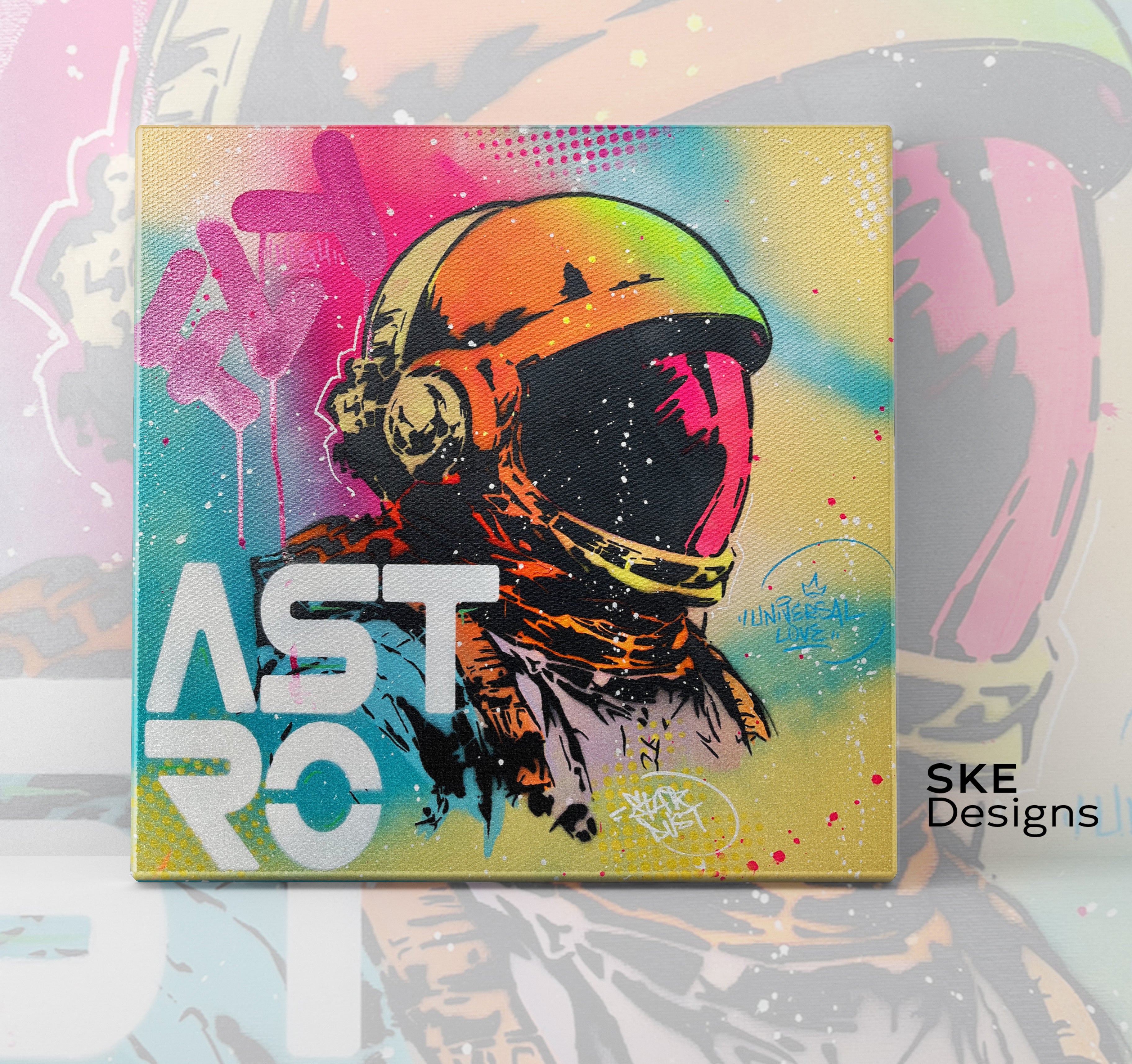 ASTRO - l'astronaute pop art 50x50cm