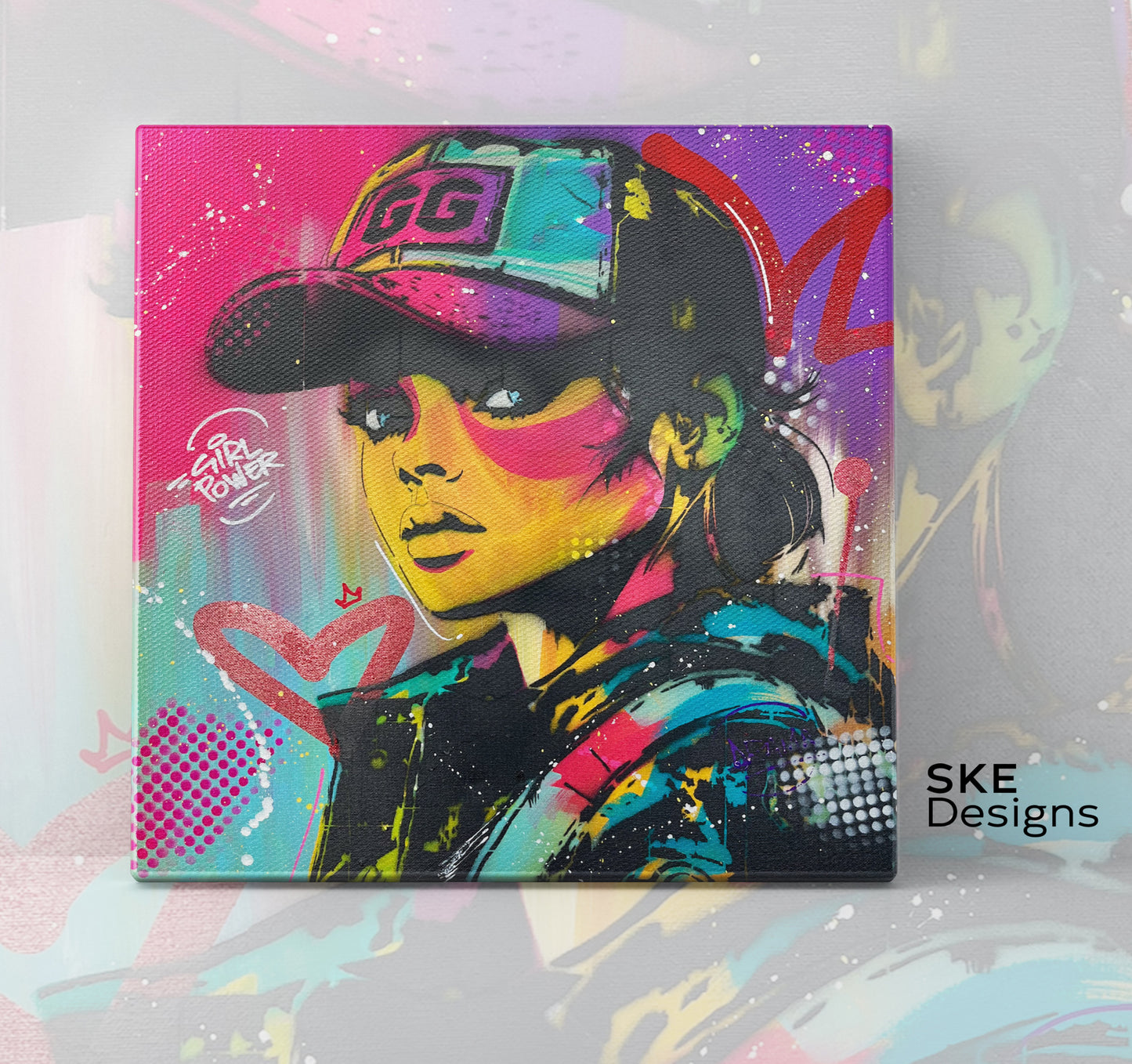 Pop art woman face 50x50cm