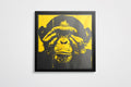 Singe de la Sagesse – Édition Noir & Jaune 70x70cm