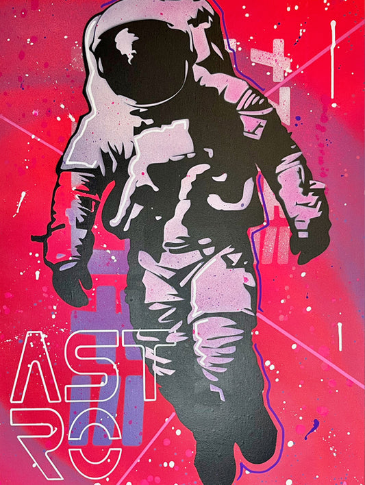 ASTRO - l'astronaute pop art 50x70